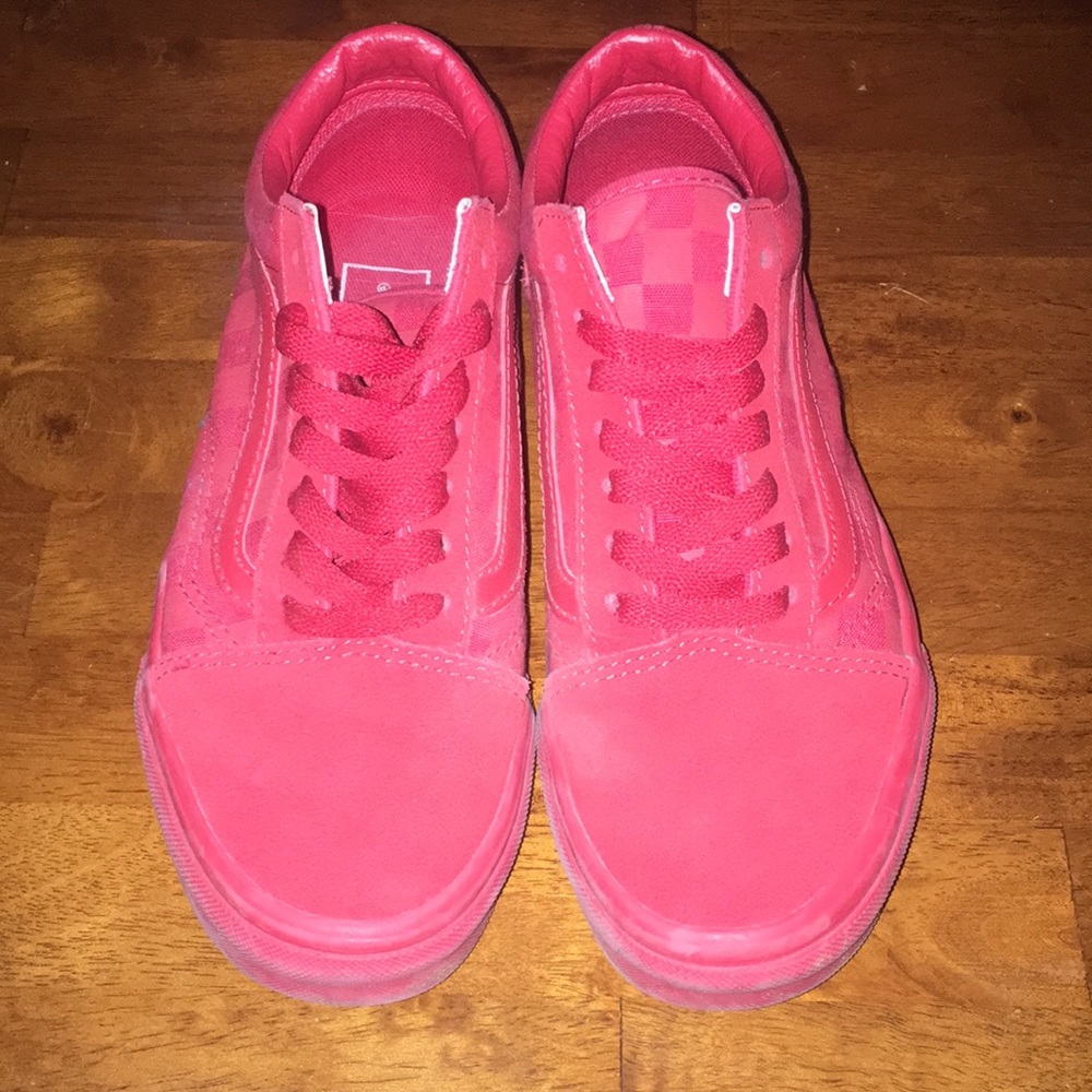 Vans checker red sneakers